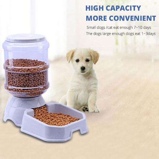 1Pc 3.8L Automatic Pet Feeder Dog Cat Drinking Bowl Large Capacity Water Food Holder Pet Supply Set
