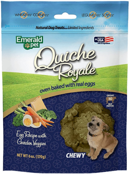 24 oz (4 x 6 oz) Emerald Pet Quiche Royal Garden Vegetable Treat for Dogs