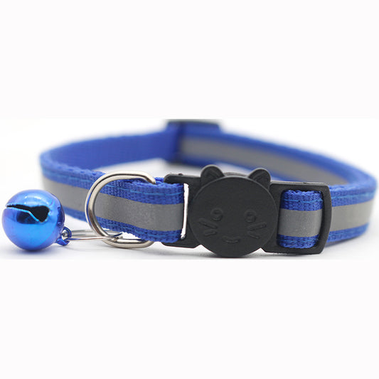 Pet Safety Buckle Detachable Reflective Bell Collar - Super-Petmart