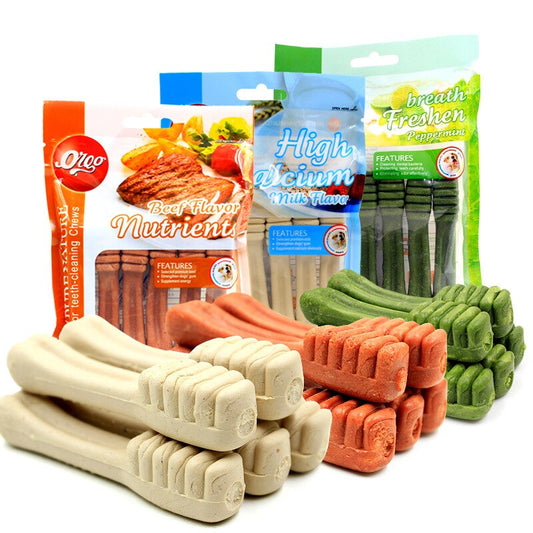 Pet Feeder Dog Chew Food Feeders Toothbrush Cleaning Tooth Snack Beef Dogs Snacks Health Foods for Small Large Dogs Delicious