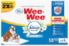 100 count (2 x 50 ct) Four Paws Wee Wee Odor Control Pads with Fabreeze Freshness