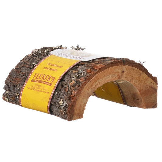 Medium - 4 count Flukers Critter Cavern Half-Log for Reptiles and Small Animals