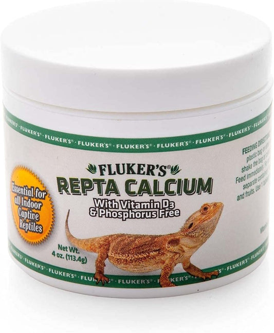 32 oz (8 x 4 oz) Flukers Calcium with D3 Reptile Supplement