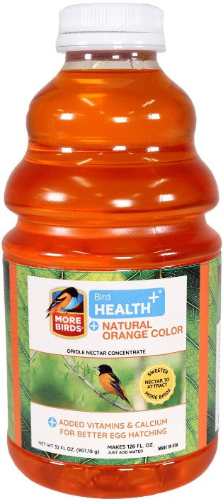 96 oz (3 x 32 oz) More Birds Health Plus Natural Orange Oriole Nectar Concentrate