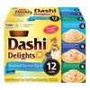 24 count (2 x 12 ct) Inaba Dashi Delight Seafood Flavored Variety Pack Bits in Broth Cat Food Topping