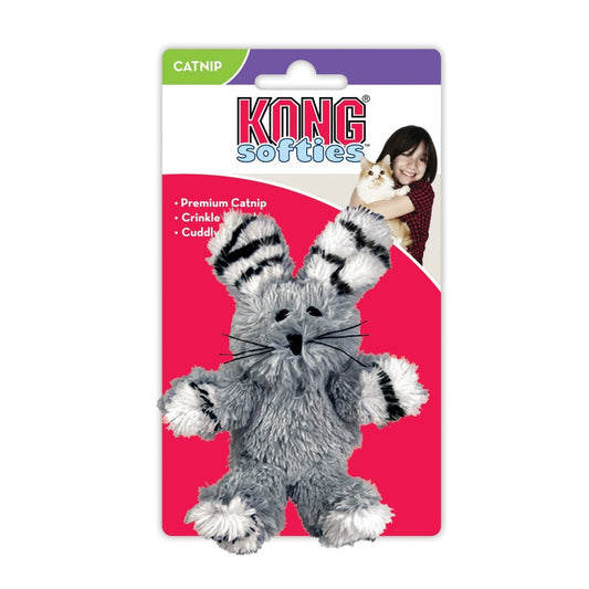 6 count KONG Softies Fuzzy Bunny Catnip Cat Toy