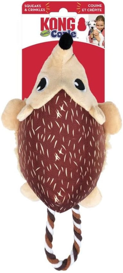 Large - 6 count KONG Cozie Tuggz Hedgehog Dog Toy