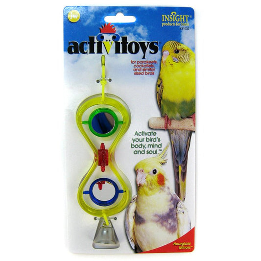 6 count JW Pet Insight Hour Glass Mirror Bird Toy