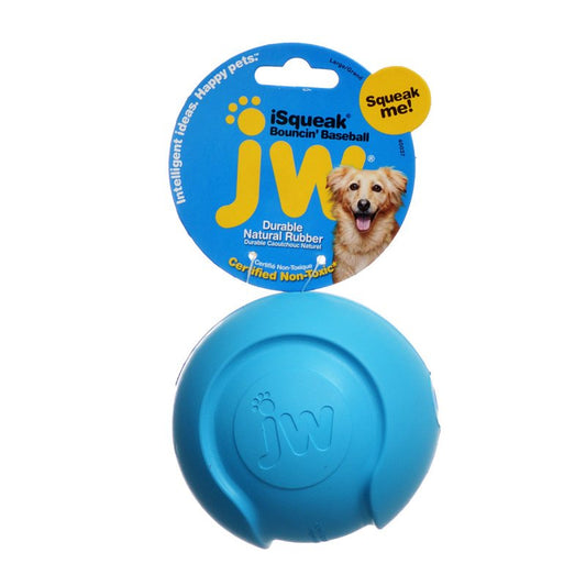 Large - 20 count JW Pet iSqueak Bouncin Baseball Assorted Colors