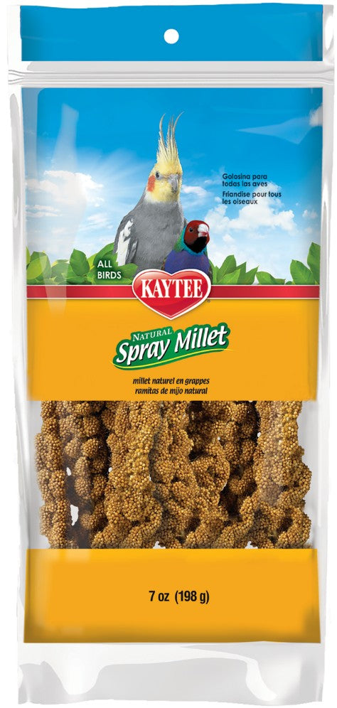 56 oz (8 x 7 oz) Kaytee Natural Spray Millet for All Birds