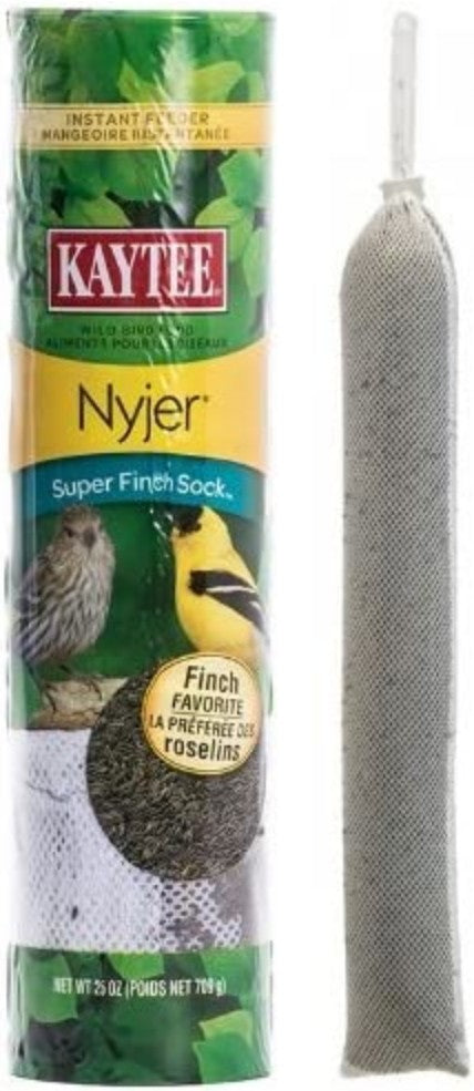 75 oz (3 x 25 oz) Kaytee Nyjer Super Finch Sock Instant Feeder with Wild Bird Food