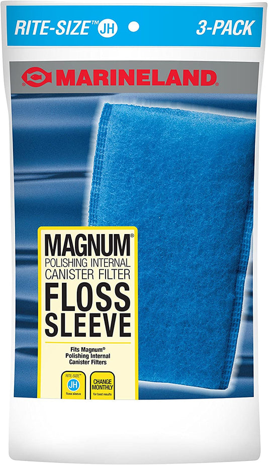 18 count (6 x 3 ct) Marineland Magnum Polishing Internal Filter Floss Sleeve Rite-Size JH