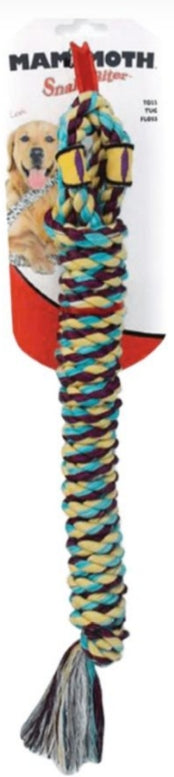 Medium - 6 count Mammoth Snakebiter Shorty Rope Tug Dog Toy