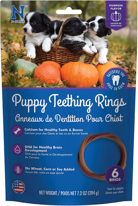 36 count (6 x 6 ct) N-Bone Puppy Teething Ring Pumpkin