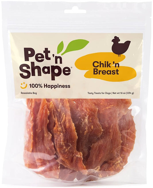 64 oz (4 x 16 oz) Pet n Shape Chik n Breast Natural Chicken Dog Treats