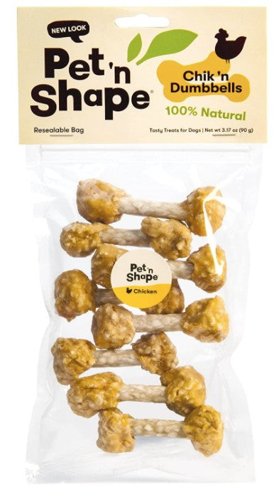 9.51 oz (3 x 3.17 oz) Pet n Shape Chik n Dumbbells Natural Chicken Dog Treats