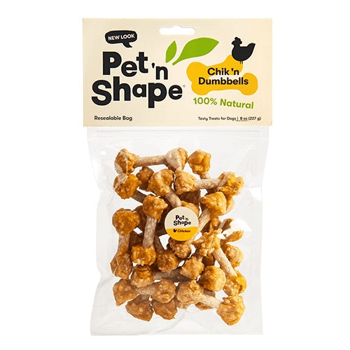 80 oz (10 x 8 oz) Pet n Shape Chik n Dumbbells Natural Chicken Dog Treats