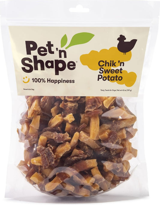 84 oz (2 x 42 oz) Pet n Shape Chik n Sweet Potato Natural Chicken Dog Treats