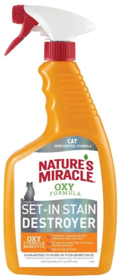 72 oz (3 x 24 oz) Natures Miracle Oxy Formula Set-In Stain Destroyer Cat Odor Control Formula