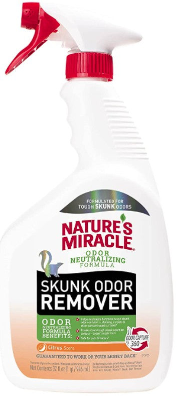 96 oz (3 x 32 oz) Natures Miracle Skunk Odor Remover Citrus Scent