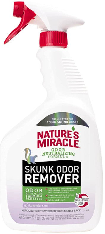 96 oz (3 x 32 oz) Natures Miracle Skunk Odor Remover Lavender Scent