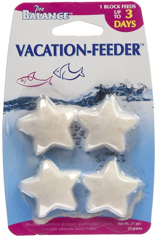 24 count ( 6 x 4 ct) Penn Plax Pro Balance Star Shape 3 Day Vacation Feeder