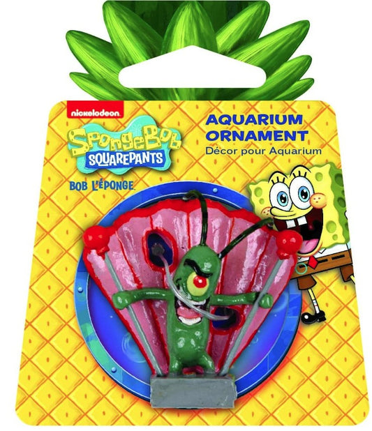 6 count Penn Plax SpongeBob Plankton Aquarium Ornament