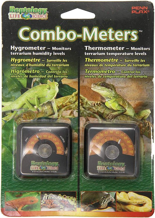 4 count Reptology Reptile Combo Meters Hygrometer and Thermometer