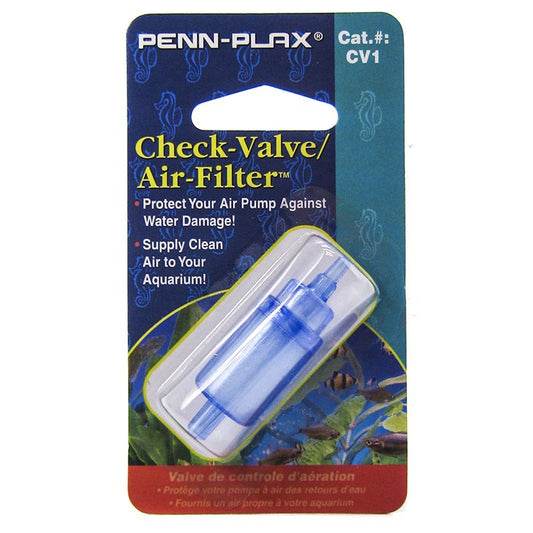 9 count Penn Plax Check Valve and Air Filter