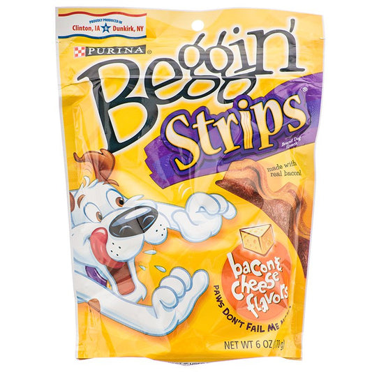 36 oz (6 x 6 oz) Purina Beggin' Strips Real Bacon and Cheese Flavor Dog Treats
