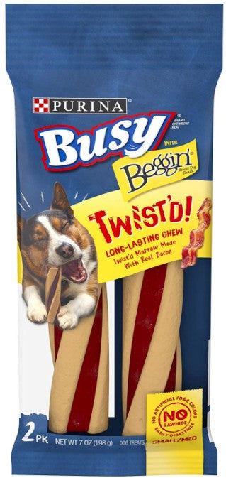 42 oz (6 x 7 oz) Purina Busy with Beggin Twisted Chew Treats Original