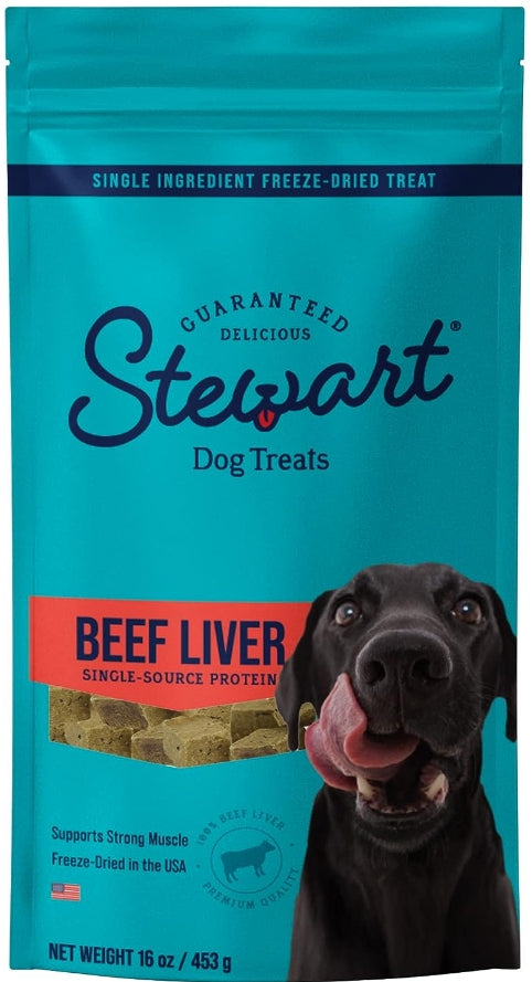 32 oz (2 x 16 oz) Stewart Beef Liver Freeze Dried Dog Training Treats