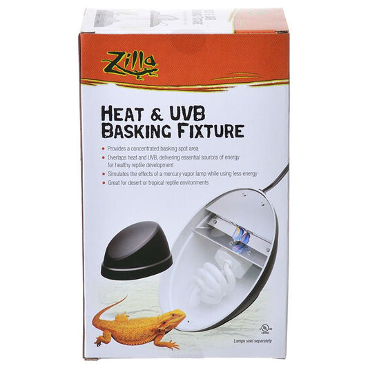 1 count Zilla Heat and UVB Reptile Basking Fixture for Reptiles