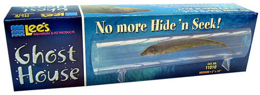 Medium - 2 count Lees Ghost House Clear for Aquarium Fish to Hide