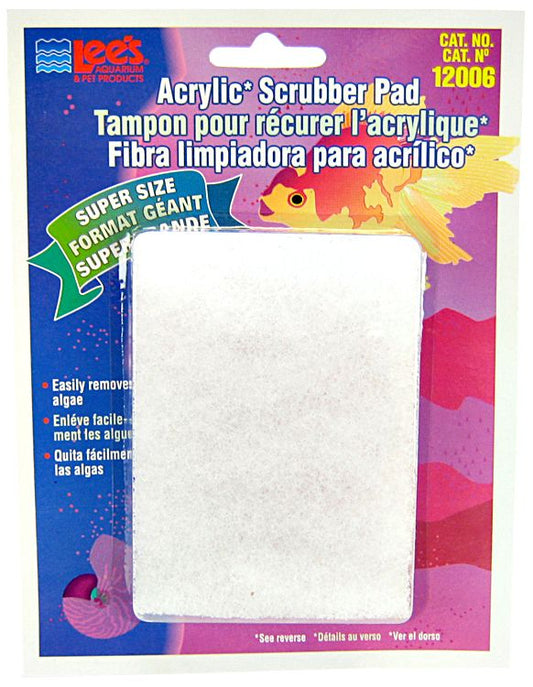 9 count Lees Acrylic Scrubber Pad Easily Removes Algae from Aquariums or Terrariums