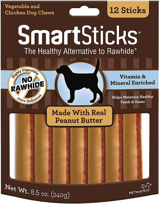 84 count (7 x 12 ct) SmartBones SmartSticks with Real Peanut Butter