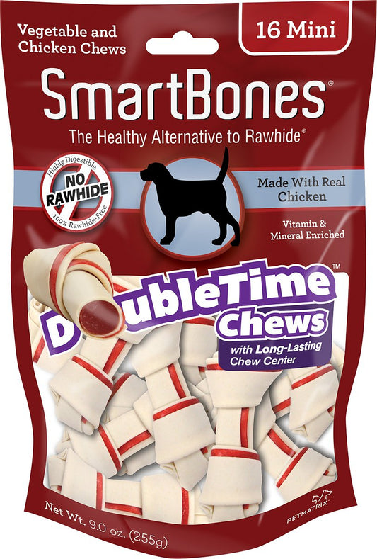 112 count (7 x 16 ct) SmartBones DoubleTime Chews with Chicken Mini