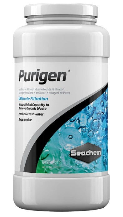 1500 mL (3 x 500 mL) Seachem Purigen Removes Organic Waste from Marine and Freshwater Aquariums