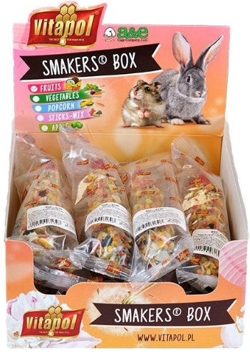 36 count (3 x 12 ct) AE Cage Company Smakers Fruit Sticks for Small Animals