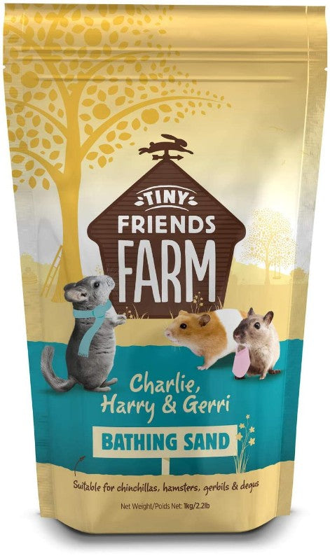 13.2 lb (6 x 2.2 lb) Supreme Pet Foods Tiny Friends Farm Charlie, Harry & Gerri Bathing Sand