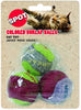 18 count (6 x 3 ct) Spot Burlap Balls Cat Toys Assorted Colors