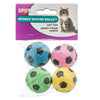48 count (12 x 4 ct) Spot Sponge Soccer Balls Cat Toy