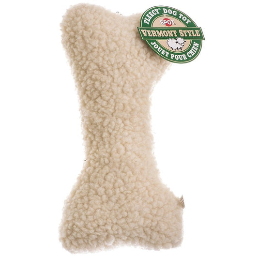 12"L - 3 count Spot Vermont Style Fleecy Dog Toy Bone