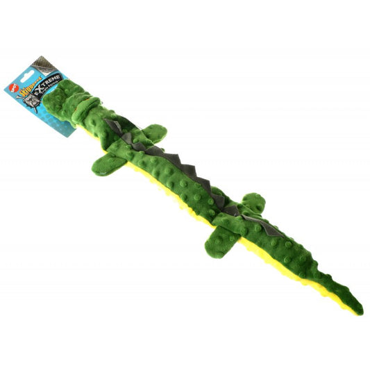 3 count Skinneeez Extreme Triple Squeak Crocodile Dog Toy