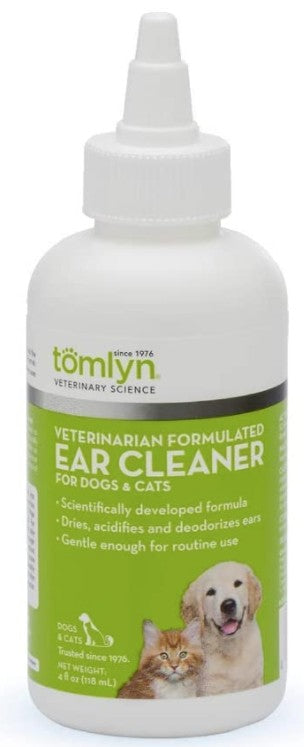 32 oz (8 x 4 oz) Tomlyn Veterinarian Formulated Ear Cleaner for Dogs and Cats