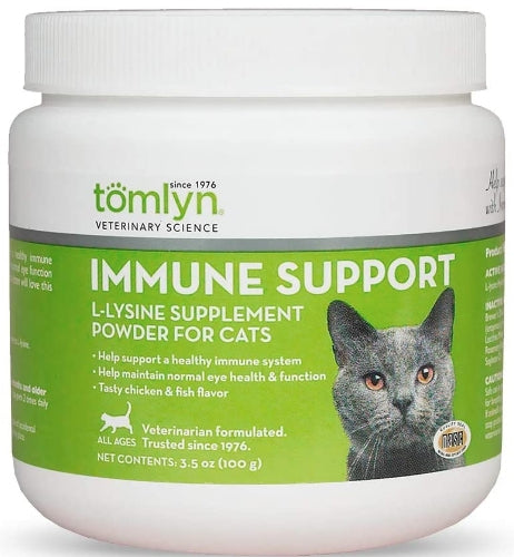 21 oz (6 x 3.5 oz) Tomlyn Immune Support L-Lysine Supplement Powder for Cats