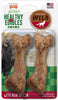 10 count (5 x 2 ct) Nylabone Healthy Edibles Natural Wild Bison Chew Treats Medium