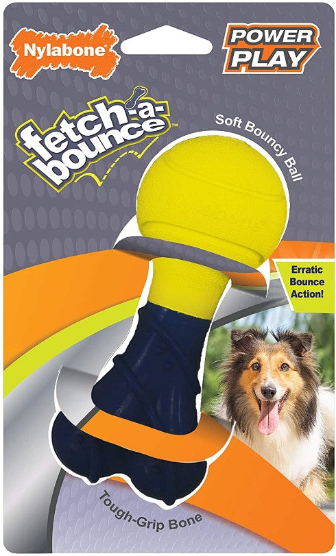 4 count Nylabone Power Play Fetch-a-Bounce Rubber Dog Toy