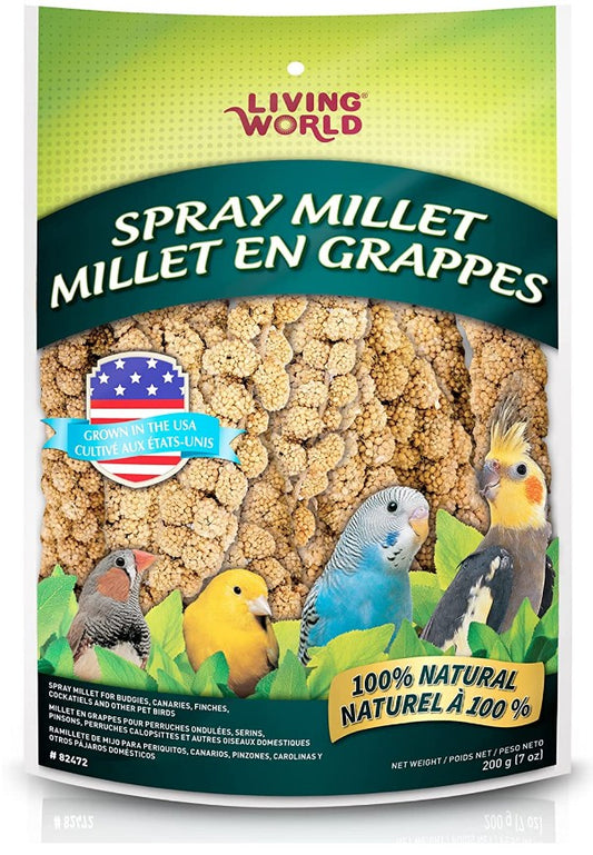 126 oz (18 x 7 oz) Living World Spray Millet for Birds