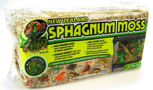 1225 cu in (7 x 175 cu in) Zoo Med New Zealand Sphagnum Moss Decor